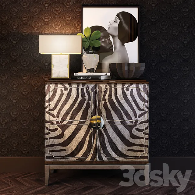 Horchow Vanna Zebra Cabinet 3DModel
