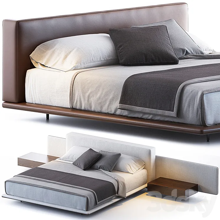 Horizonte bed by Minotti 3D Model Free