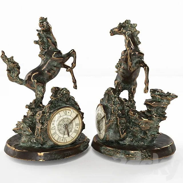 Horse clock 3D Model