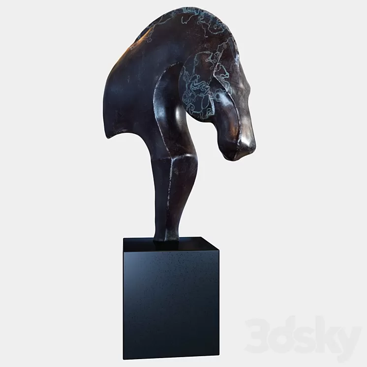 Horse Sculpture 3D Model