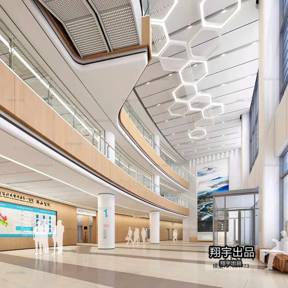 Hospital 3D Interior Scene - 3D Models - 001