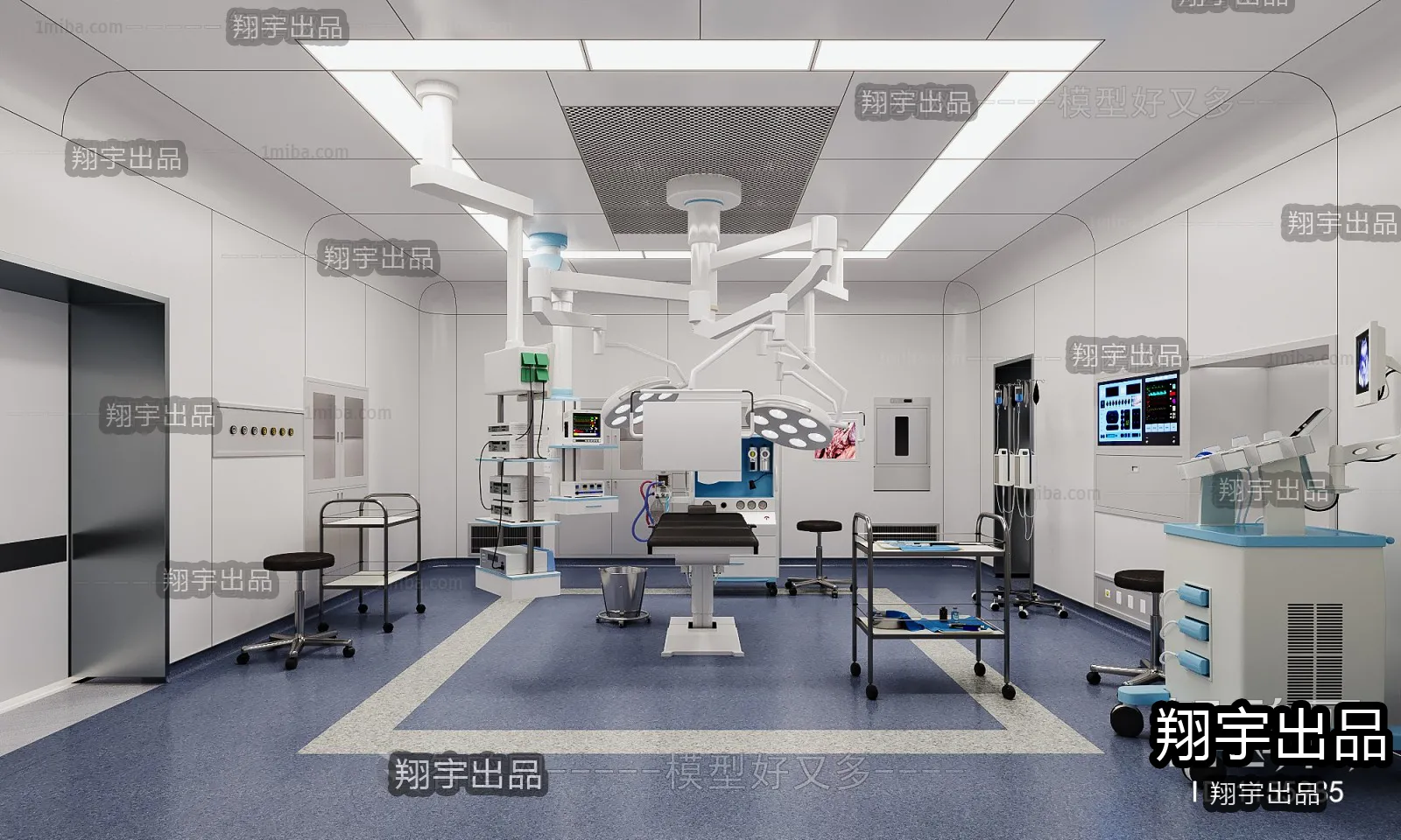 Hospital 3D Interior Scene - 3D Models - 003
