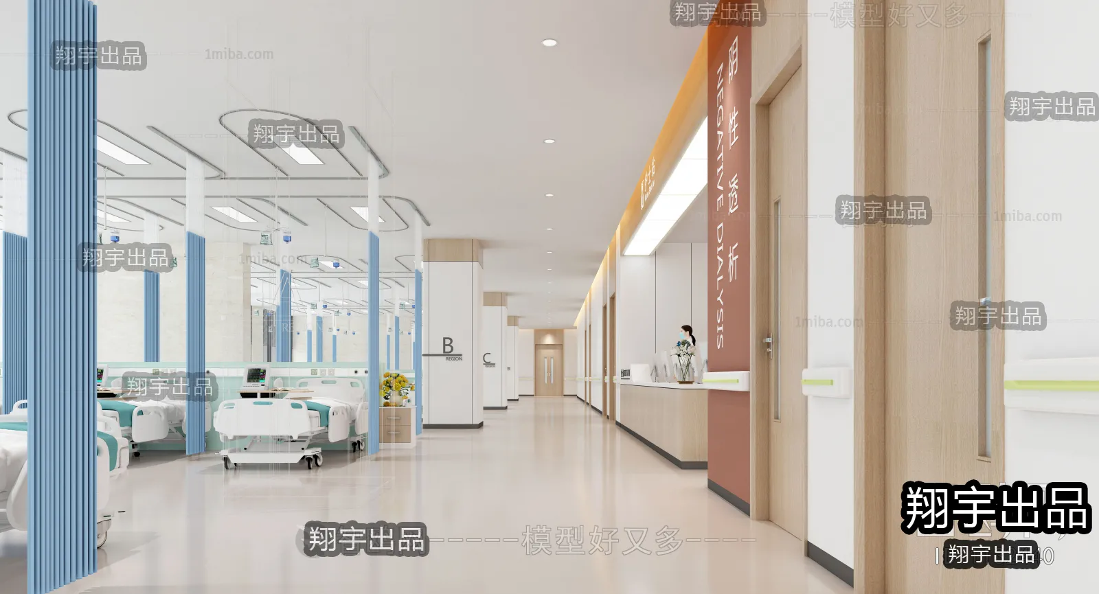 Hospital 3D Interior Scene - 3D Models - 007