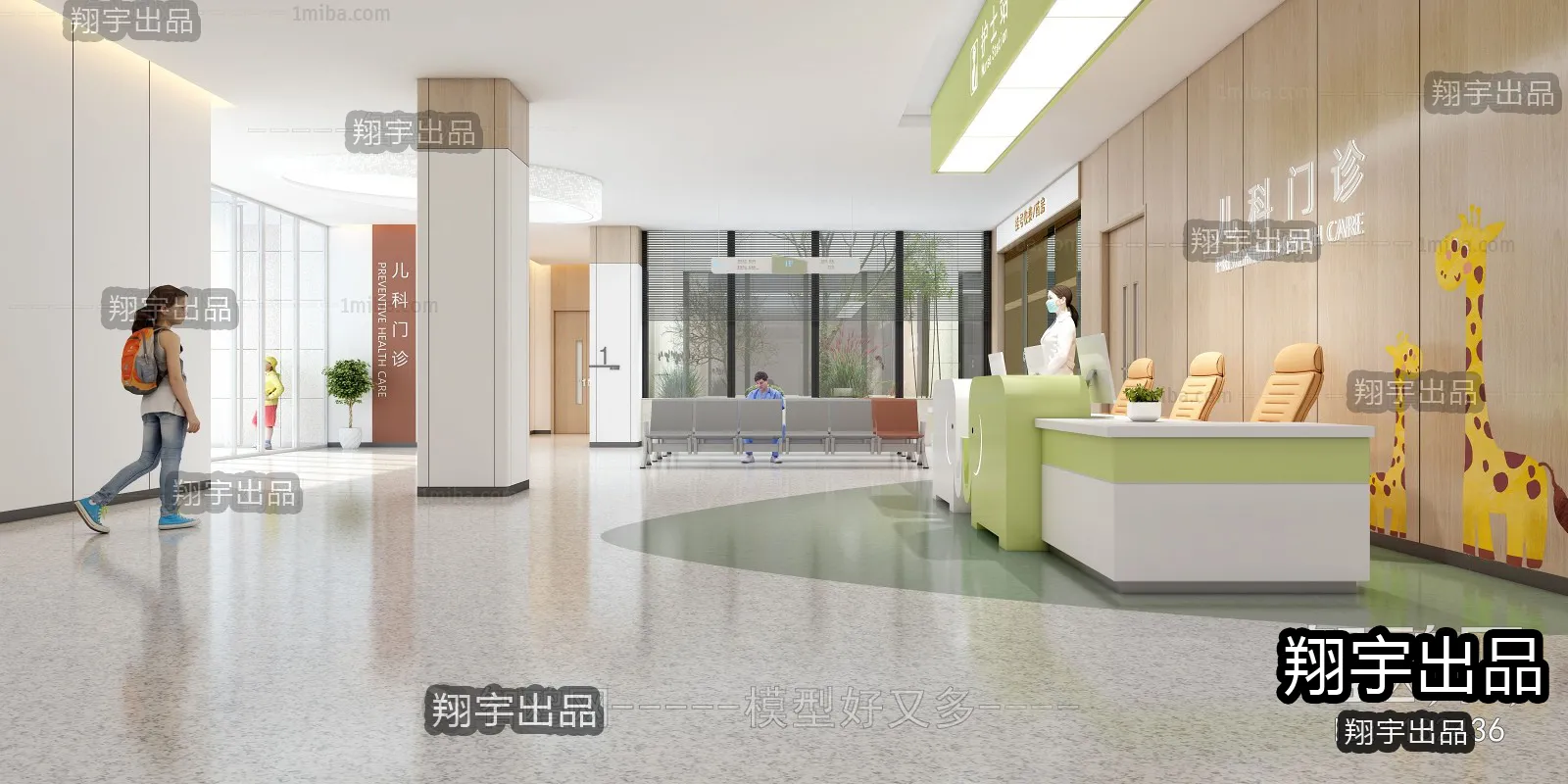 Hospital 3D Interior Scene - 3D Models - 011