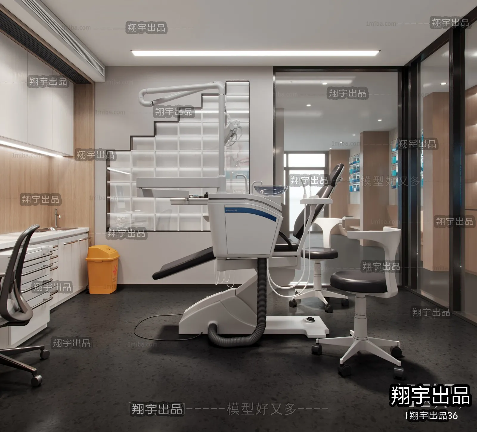 Hospital 3D Interior Scene - 3D Models - 013
