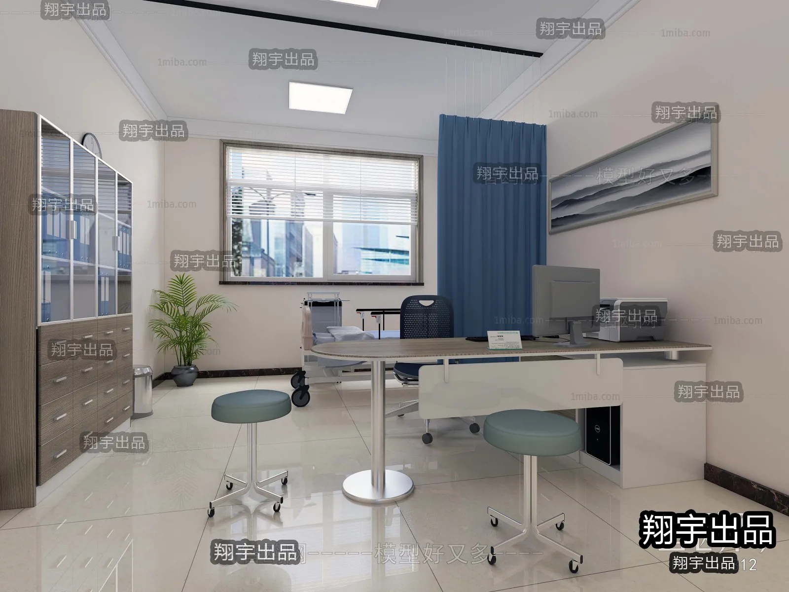 Hospital 3D Interior Scene - 3D Models - 015