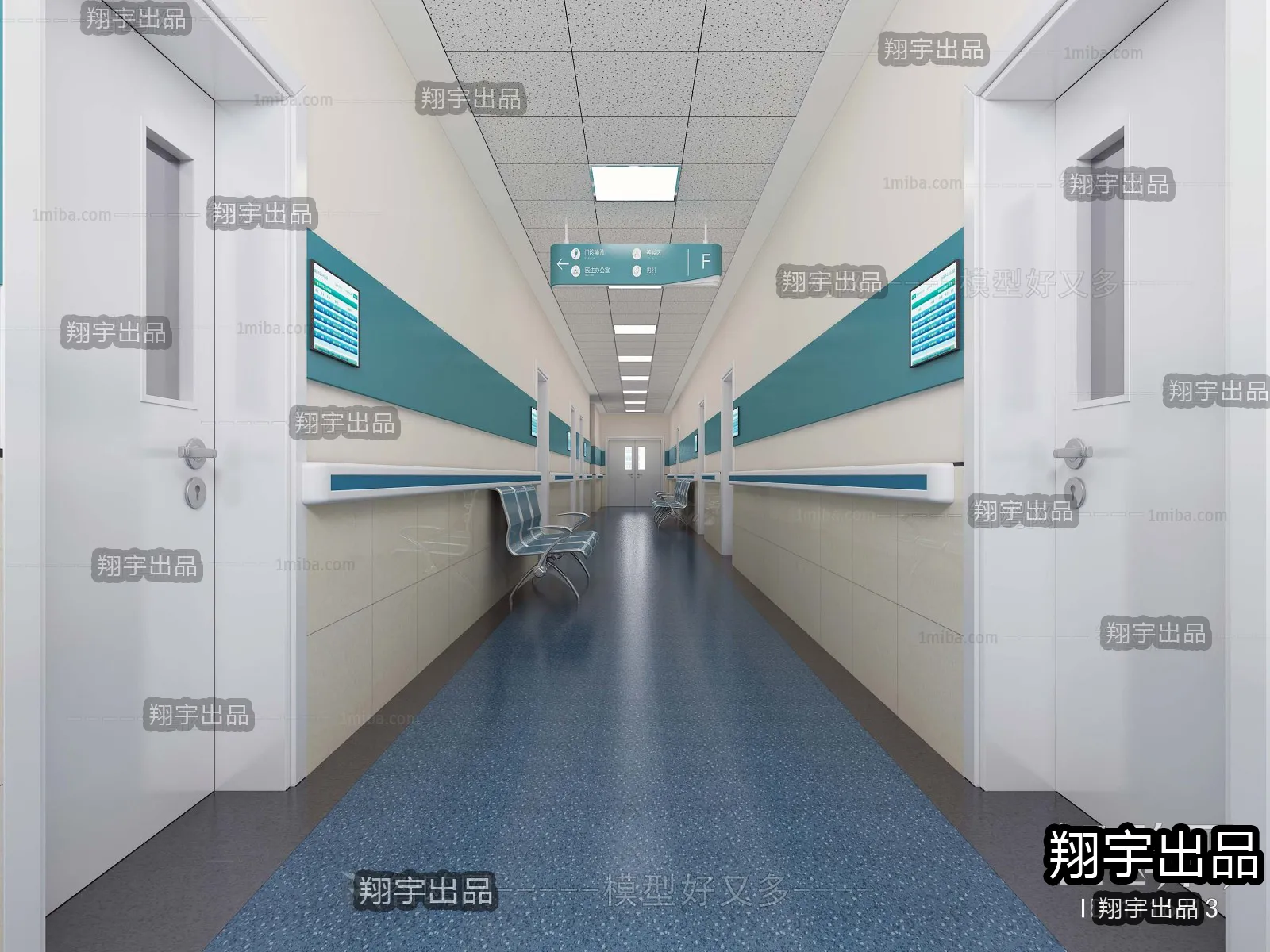 Hospital 3D Interior Scene - 3D Models - 016