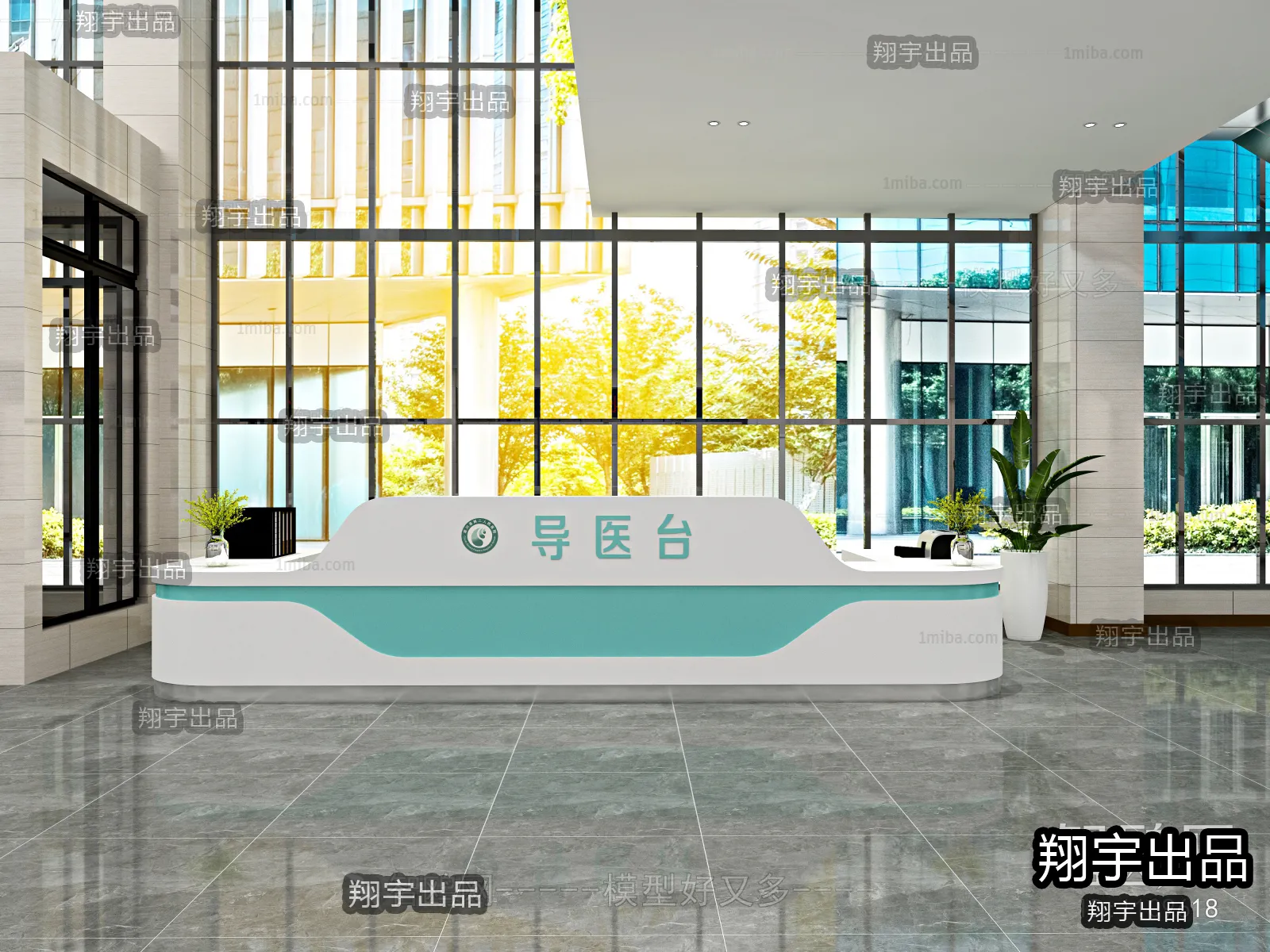 Hospital 3D Interior Scene - 3D Models - 019