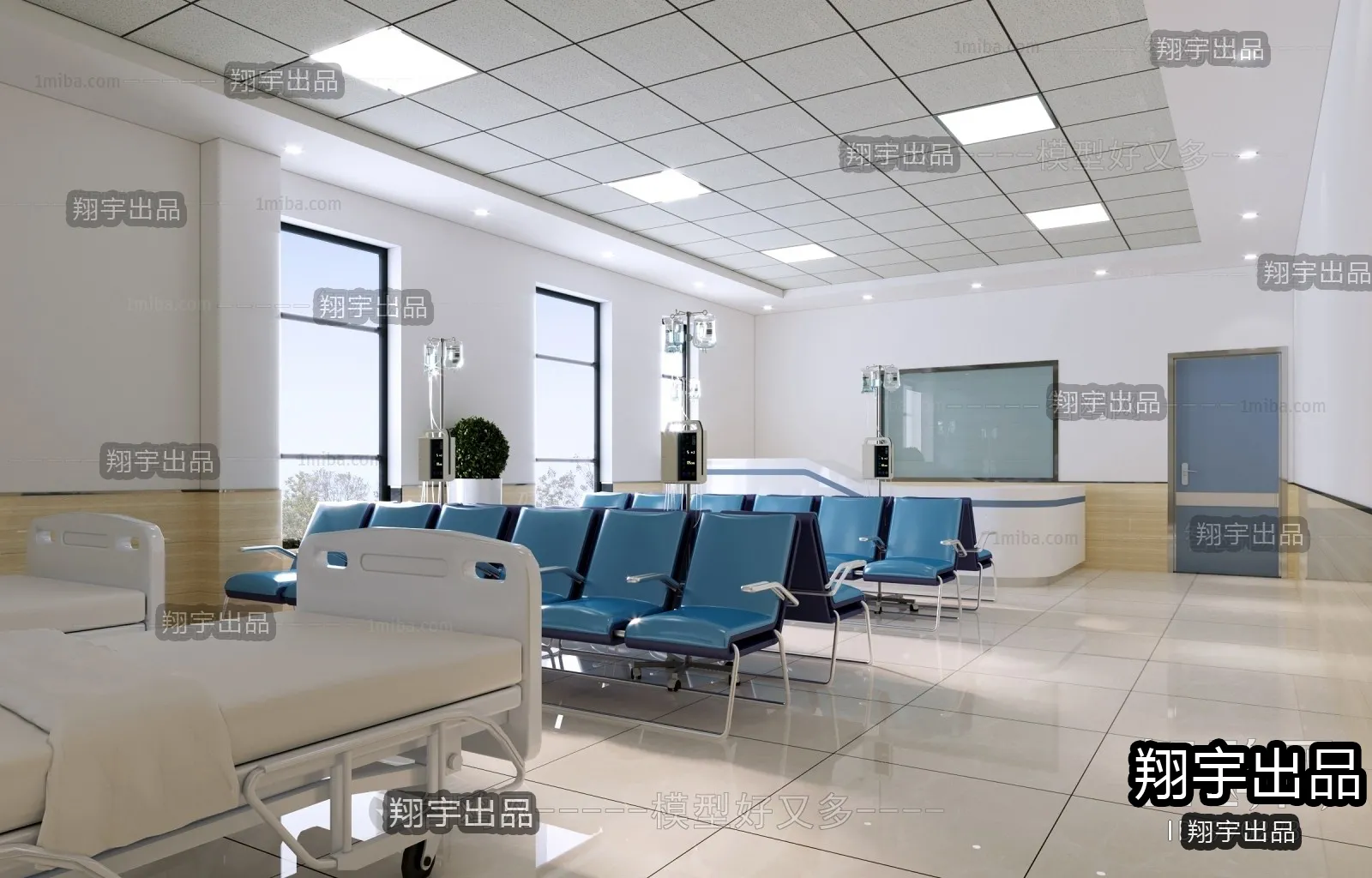 Hospital 3D Interior Scene - 3D Models - 021