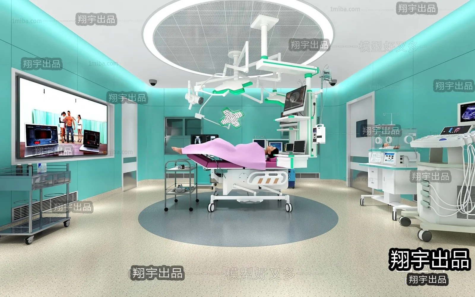 Hospital 3D Interior Scene - 3D Models - 022