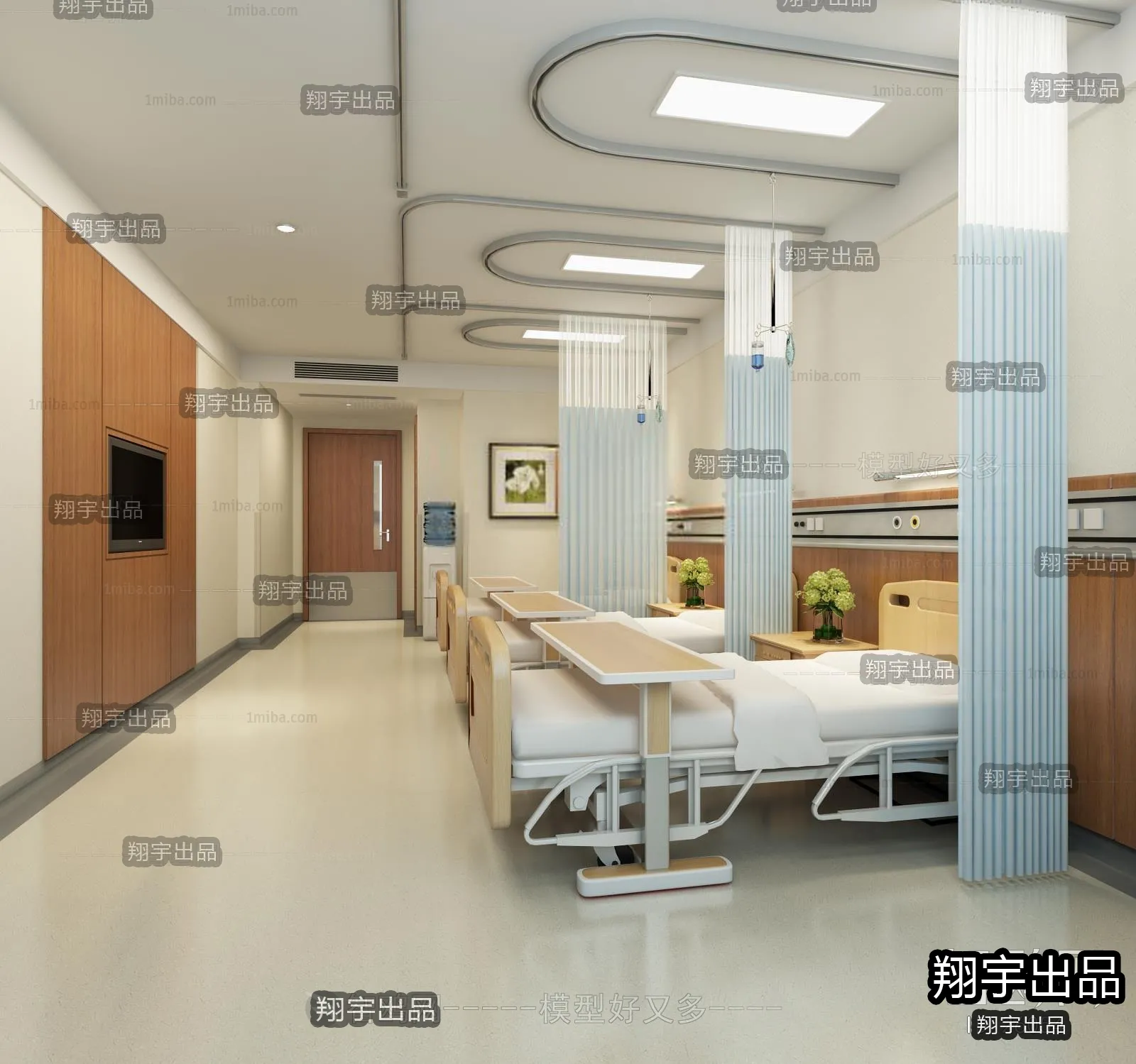 Hospital 3D Interior Scene - 3D Models - 023
