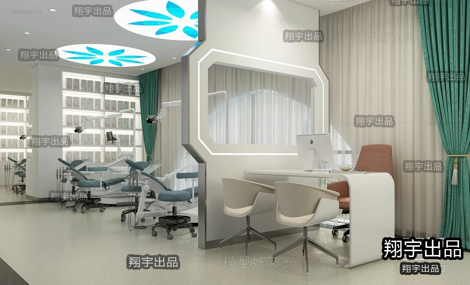Hospital 3D Interior Scene - 3D Models - 024