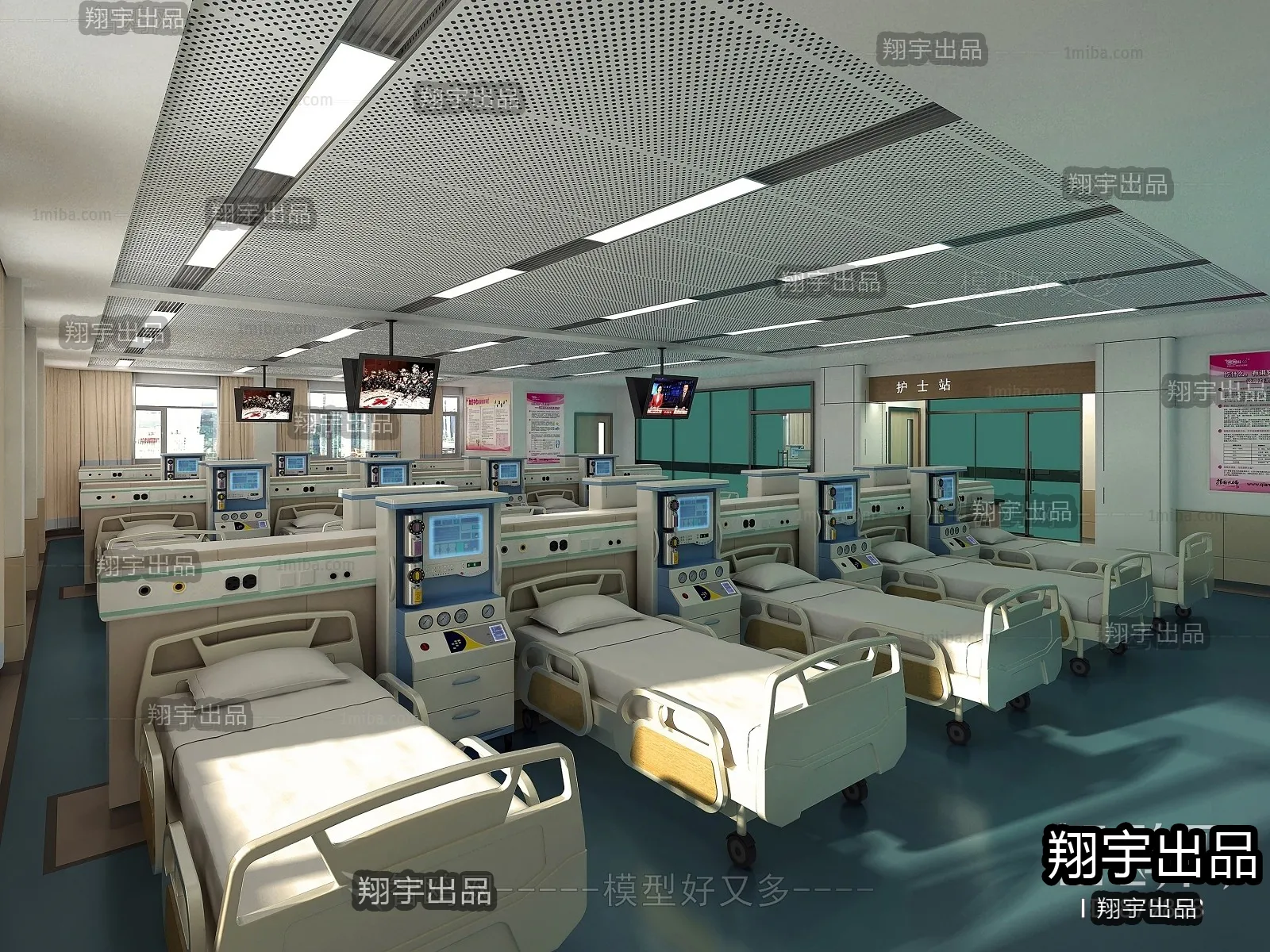 Hospital 3D Interior Scene - 3D Models - 026
