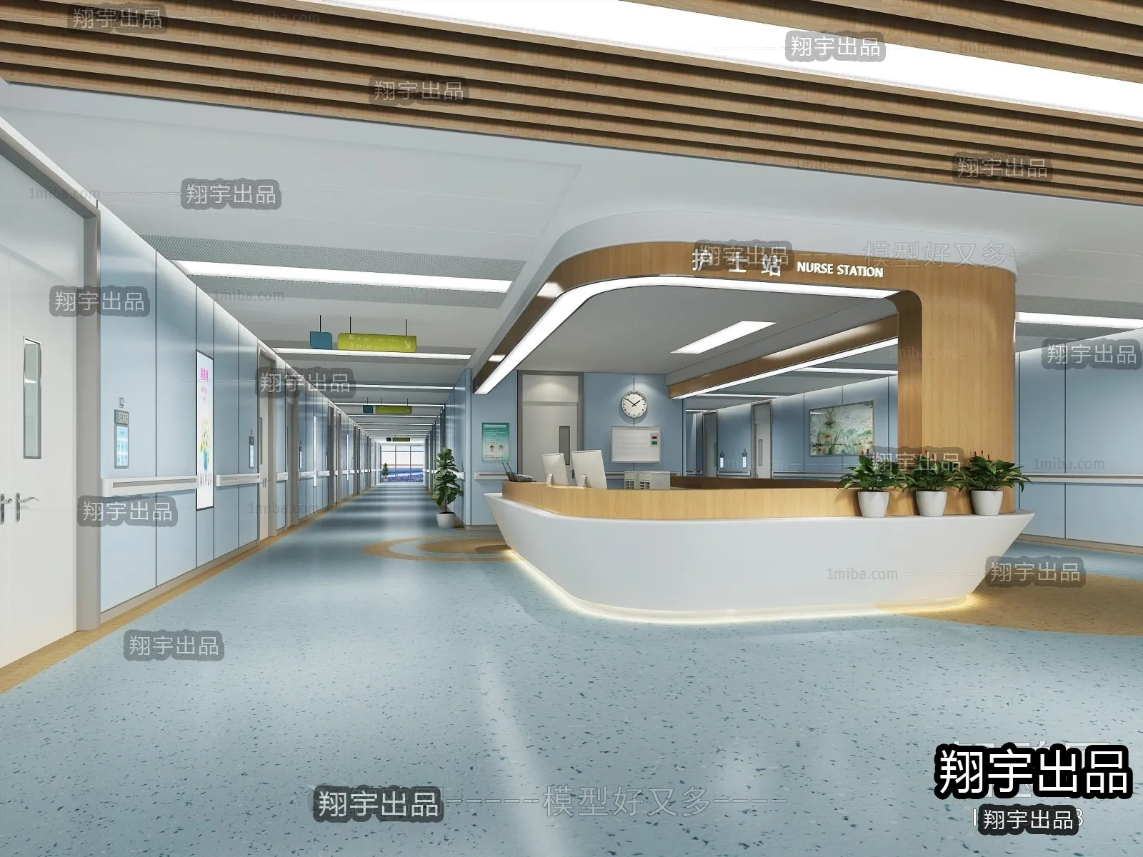 Hospital 3D Interior Scene - 3D Models - 027