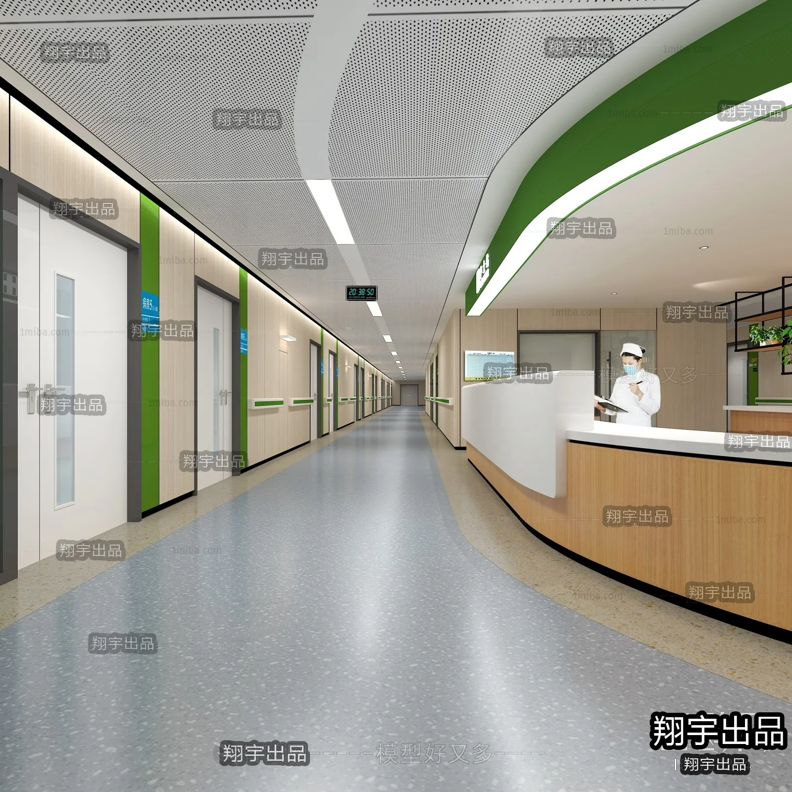 Hospital 3D Interior Scene - 3D Models - 028