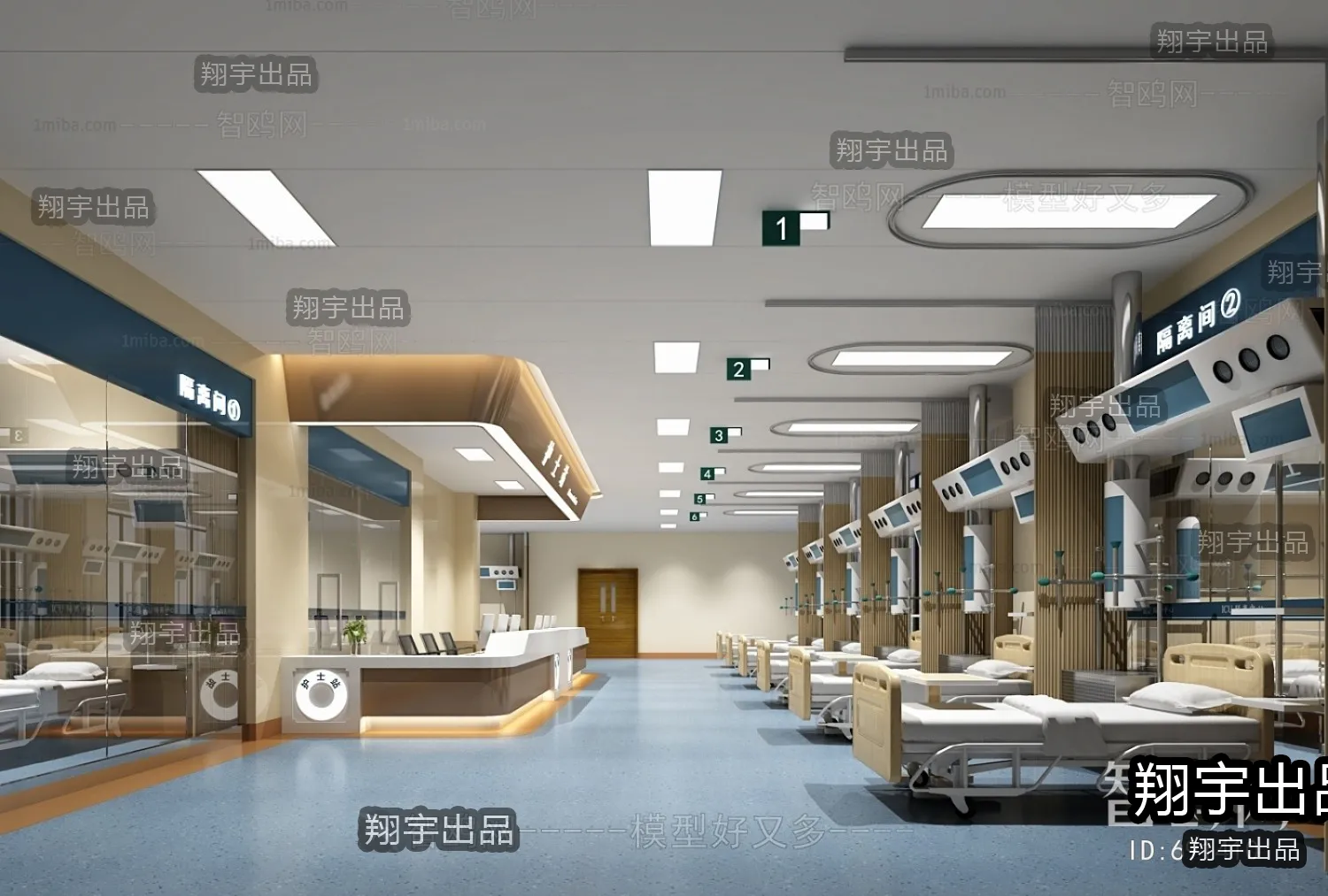Hospital 3D Interior Scene - 3D Models - 030