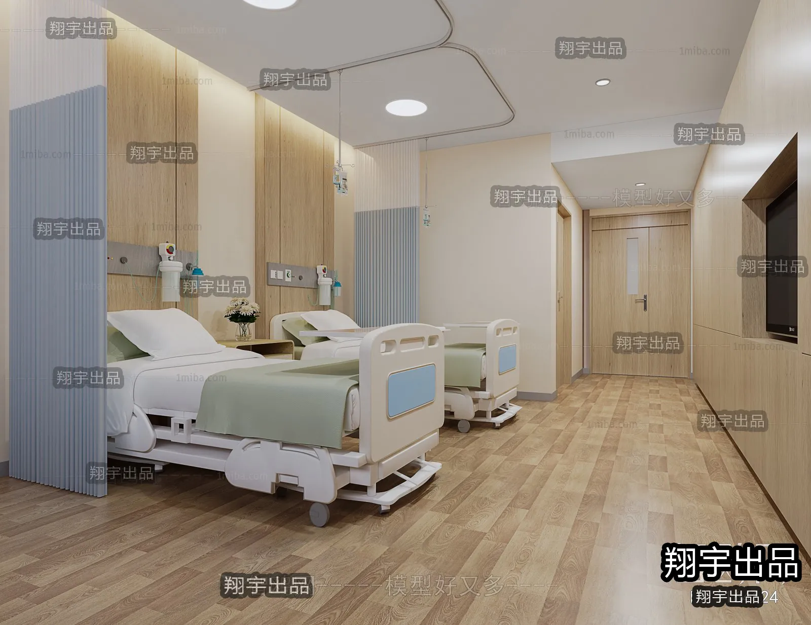 Hospital 3D Interior Scene - 3D Models - 034