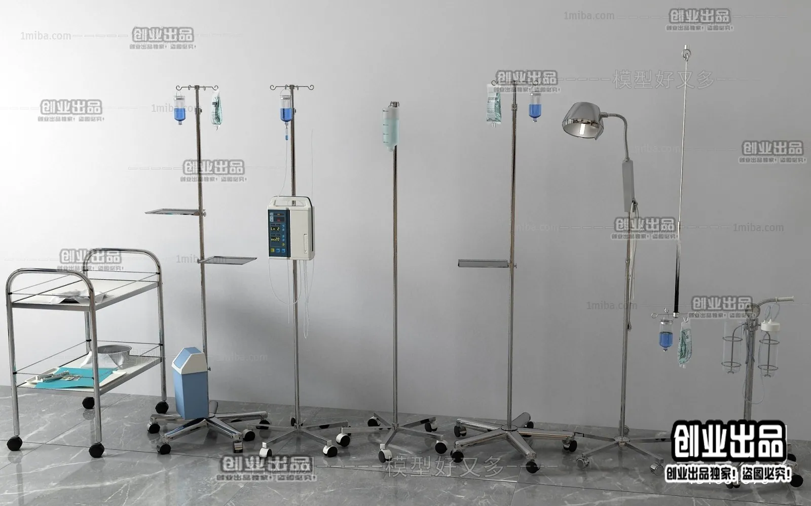 Hospital 3D Interior Scene - 3D Models - 036