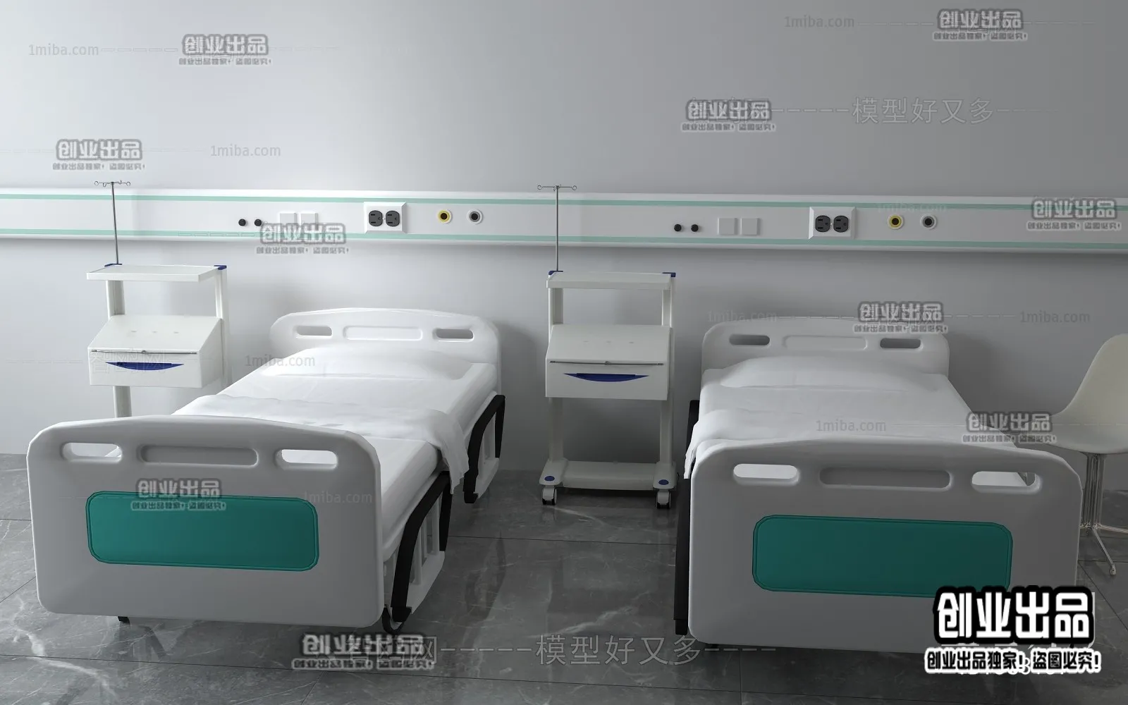 Hospital 3D Interior Scene - 3D Models - 037