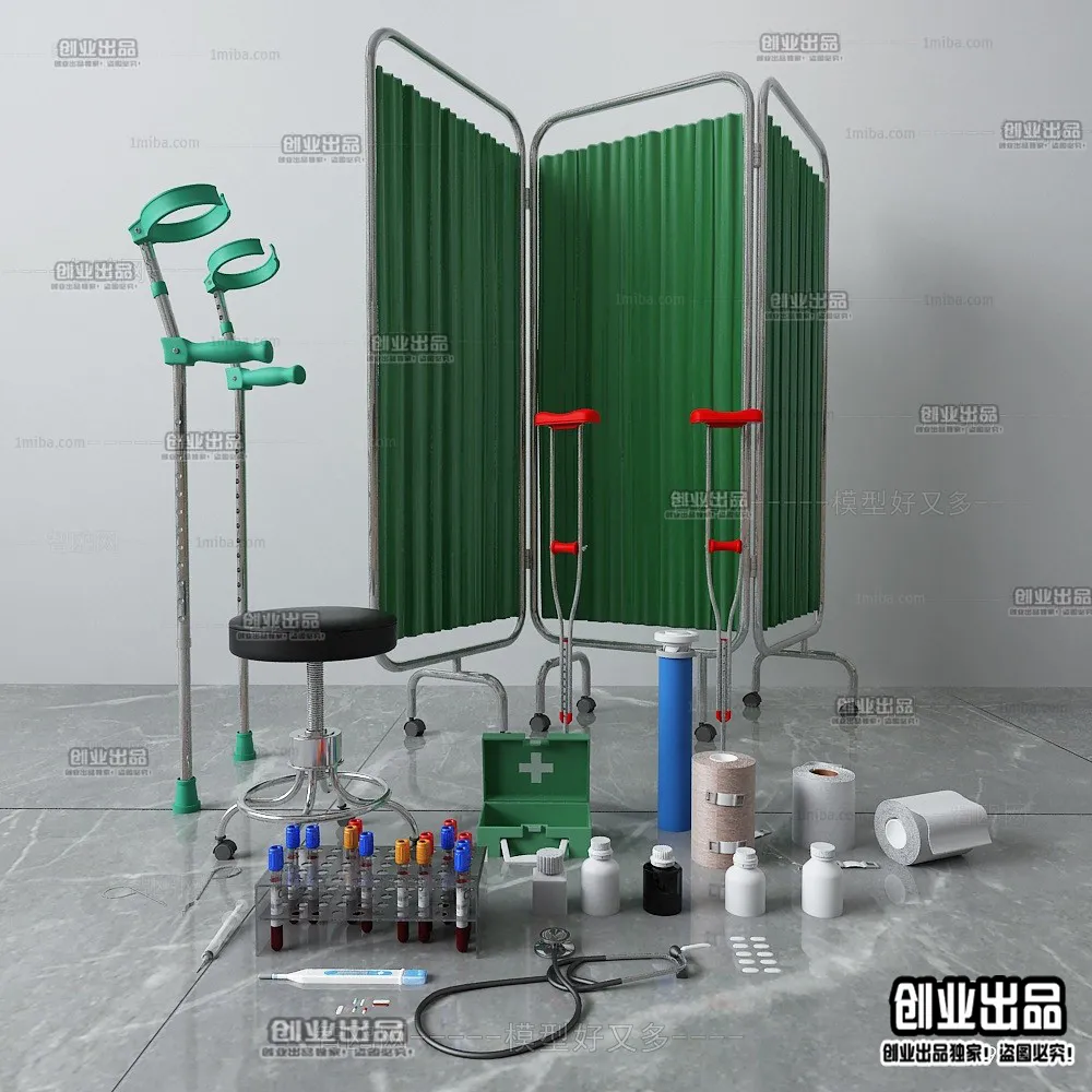 Hospital 3D Interior Scene - 3D Models - 039