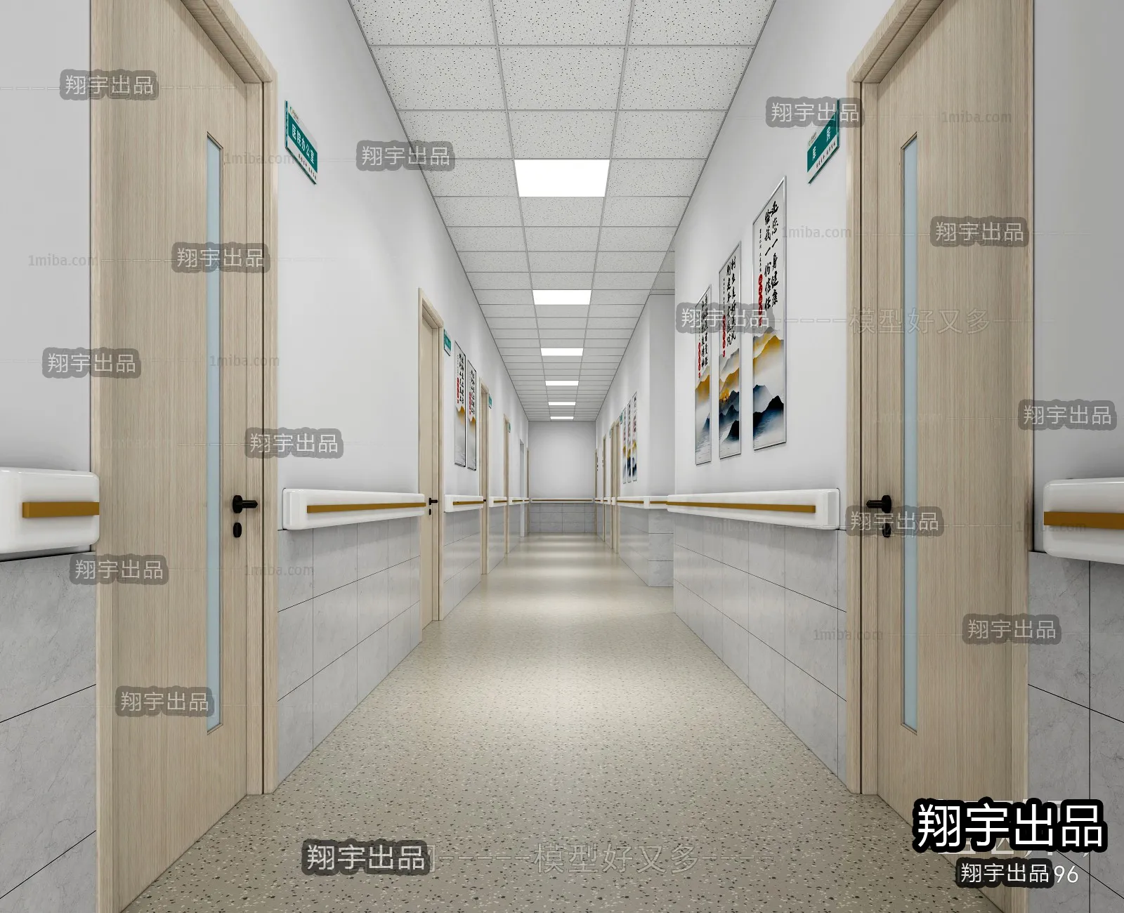 Hospital 3D Interior Scene - 3D Models - 045