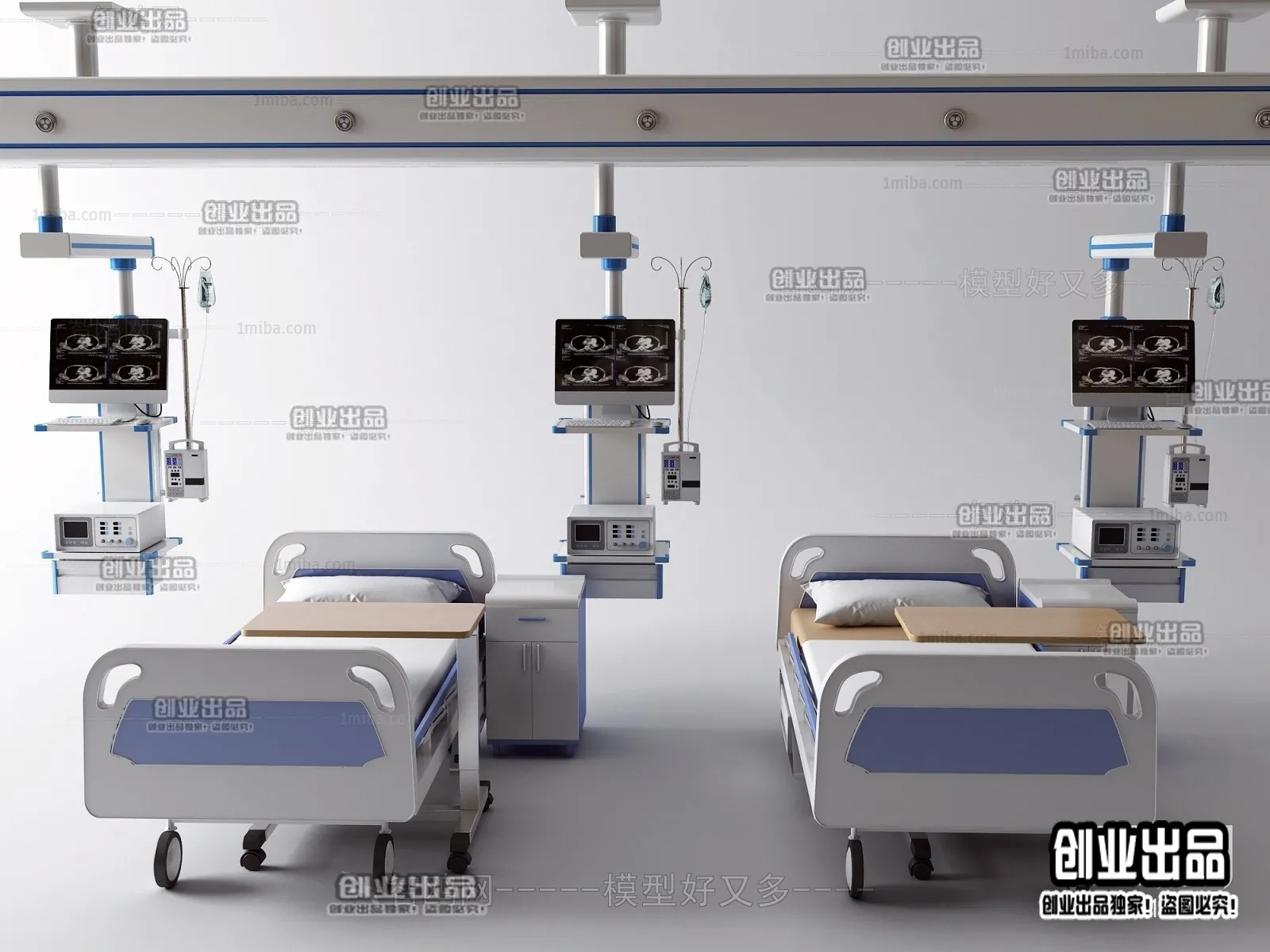 Hospital 3D Interior Scene - 3D Models - 050