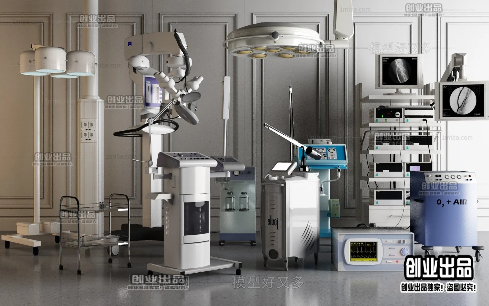 Hospital 3D Interior Scene - 3D Models - 054