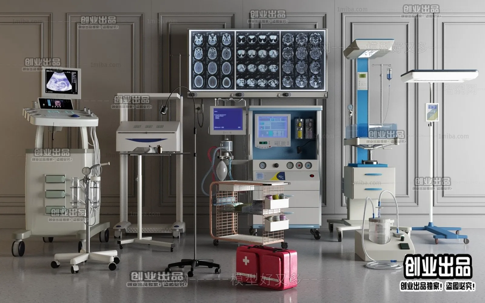 Hospital 3D Interior Scene - 3D Models - 055