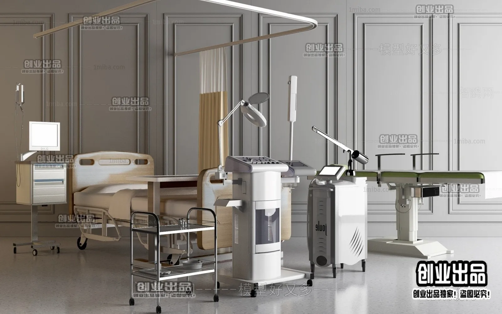 Hospital 3D Interior Scene - 3D Models - 057