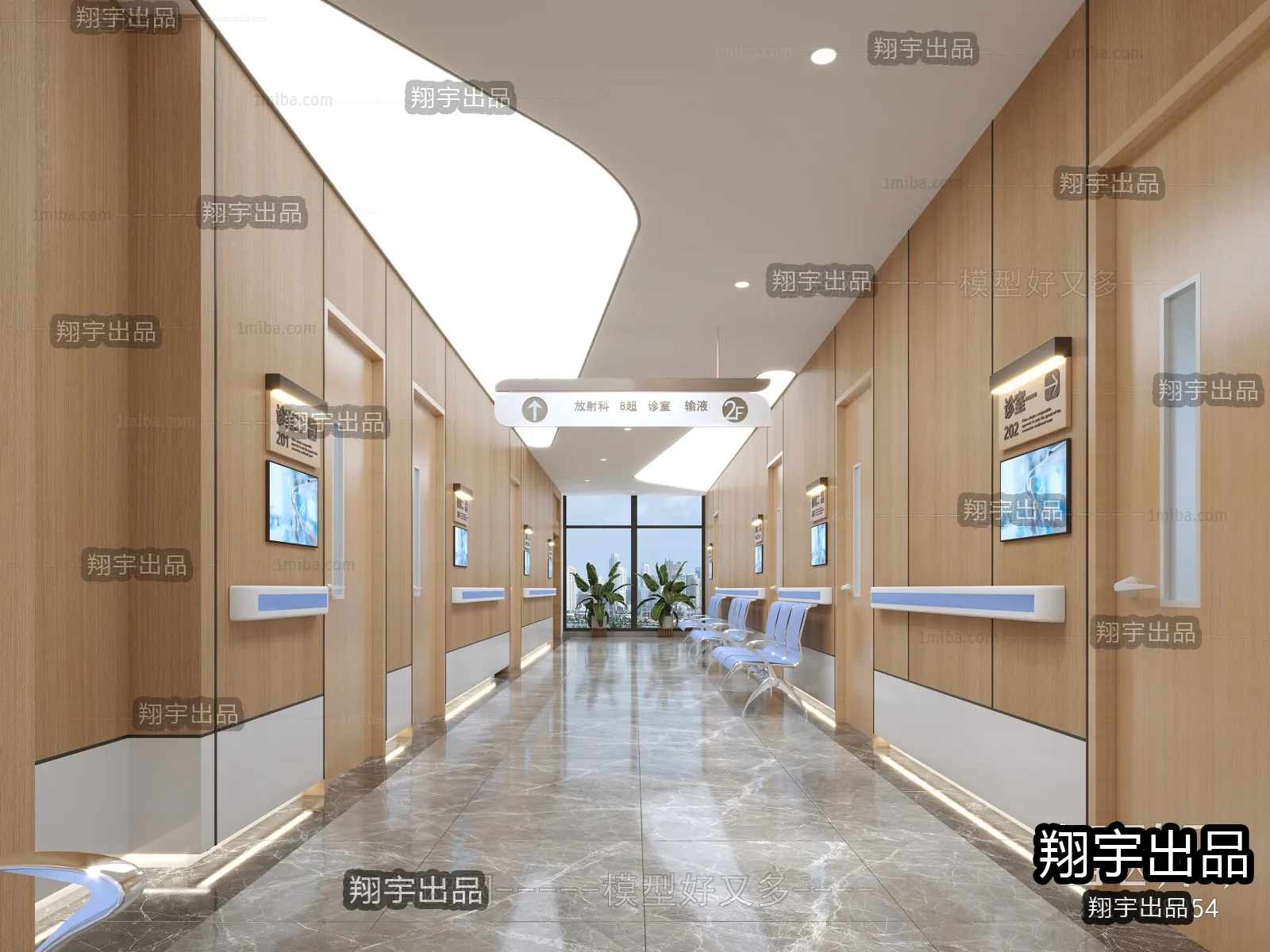 Hospital 3D Interior Scene - 3D Models - 060