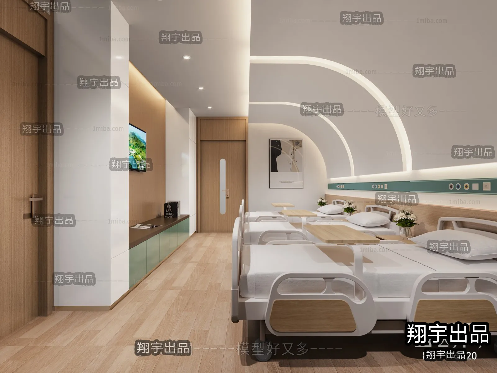 Hospital 3D Interior Scene - 3D Models - 061