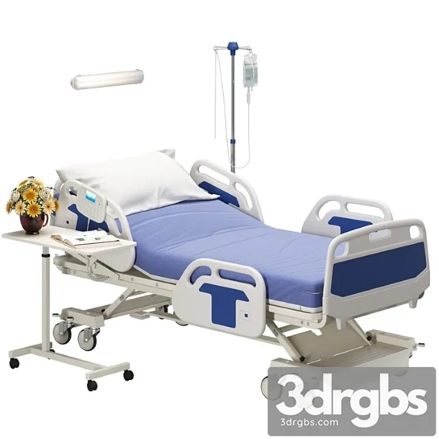 Hospital bed 3D Model Free