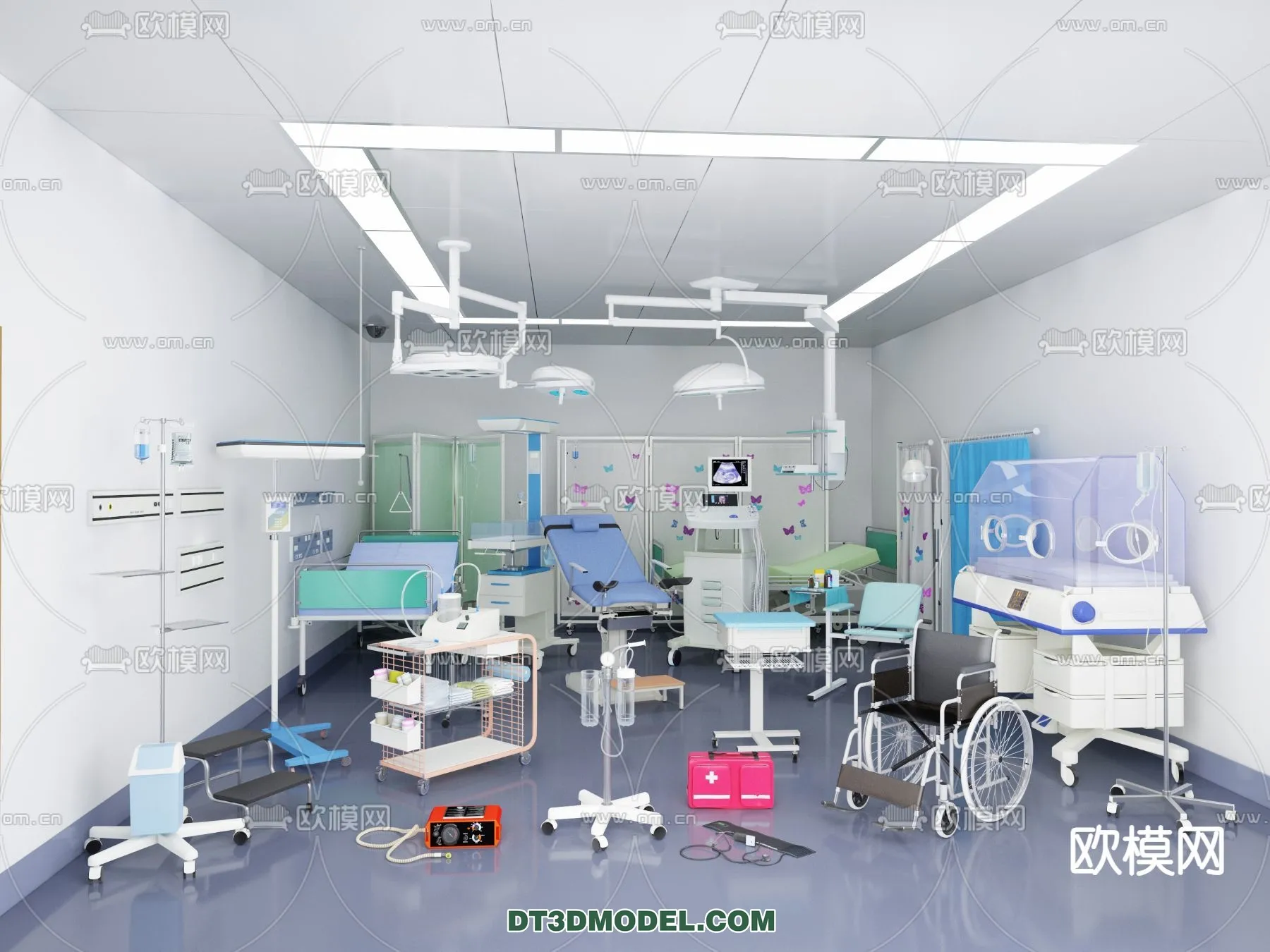 HOSPITAL CLINIC - 3D Model For Interior Design - 11338