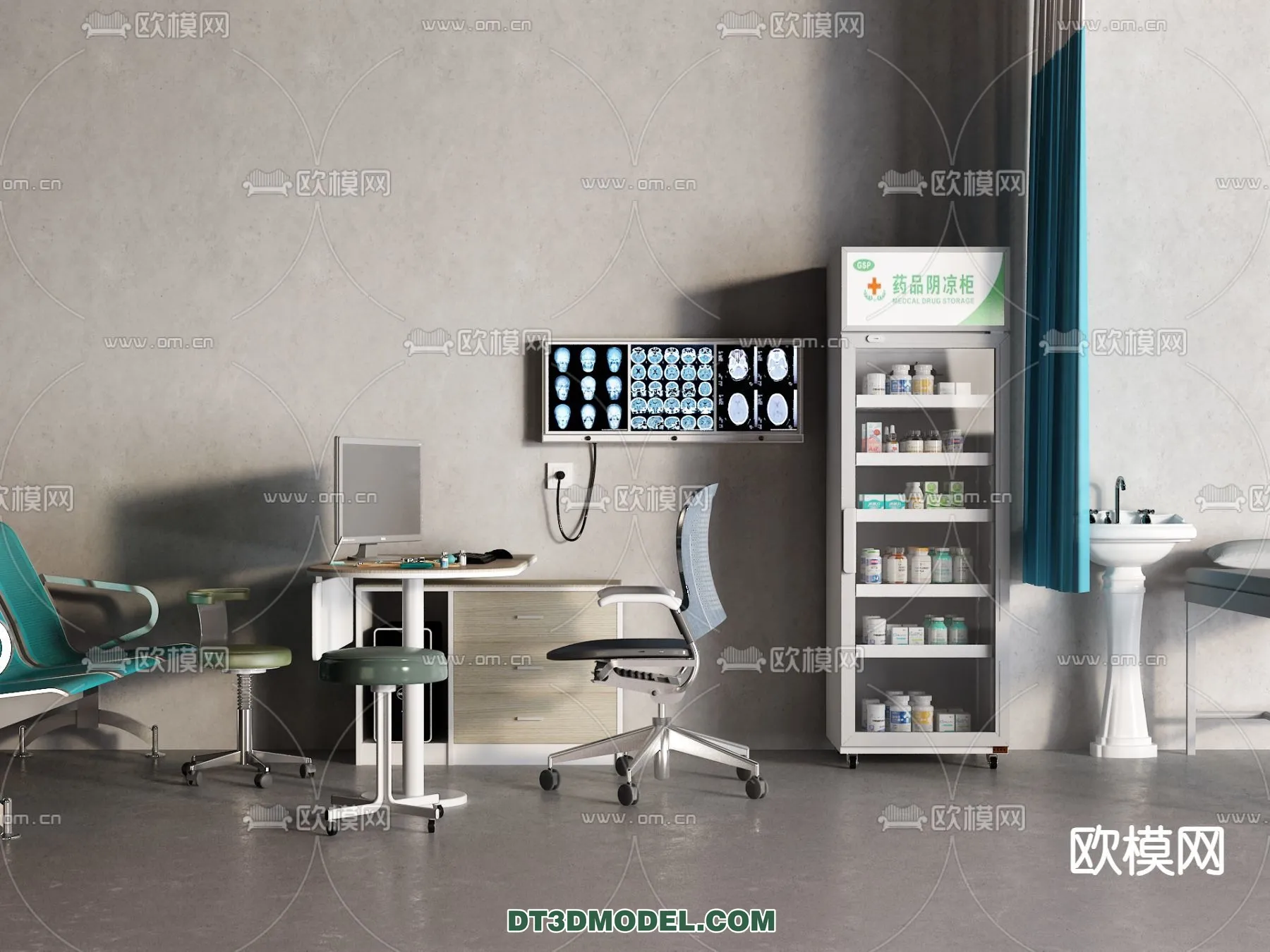 HOSPITAL CLINIC - 3D Model For Interior Design - 11363