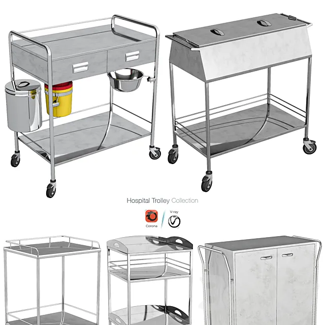Hospital trolley 3D Model