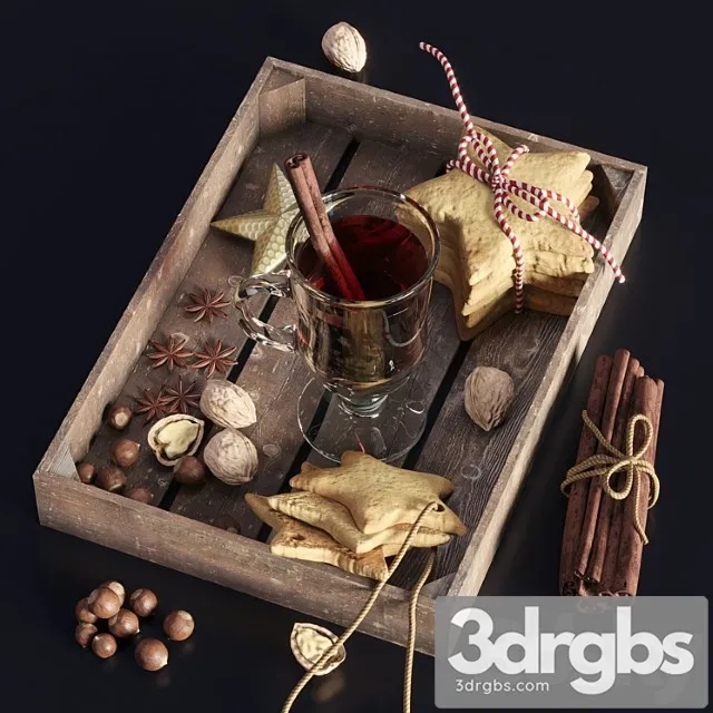 Hot drinks for new year& 3D Model Free