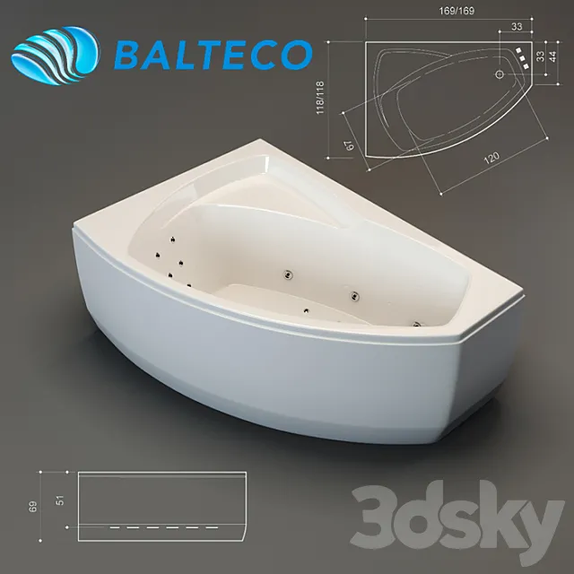 Hot Tub Balteco Rhea 17 3D Model