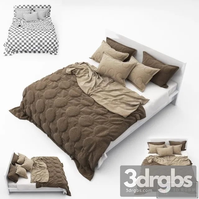 Hotel Bed 3D Model Free