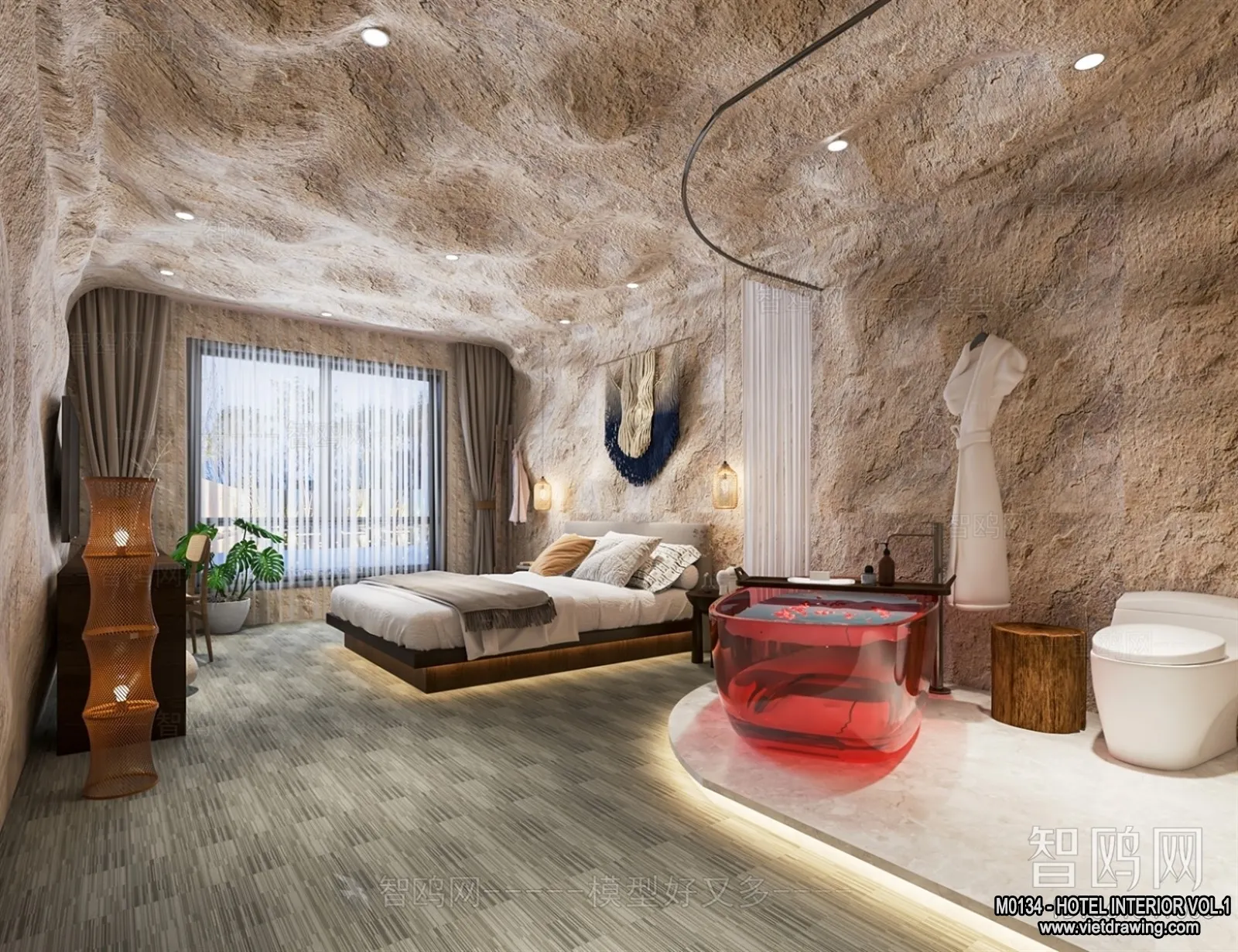 Hotel - Bedroom - 3D Interior Scene - 3D Models - 006