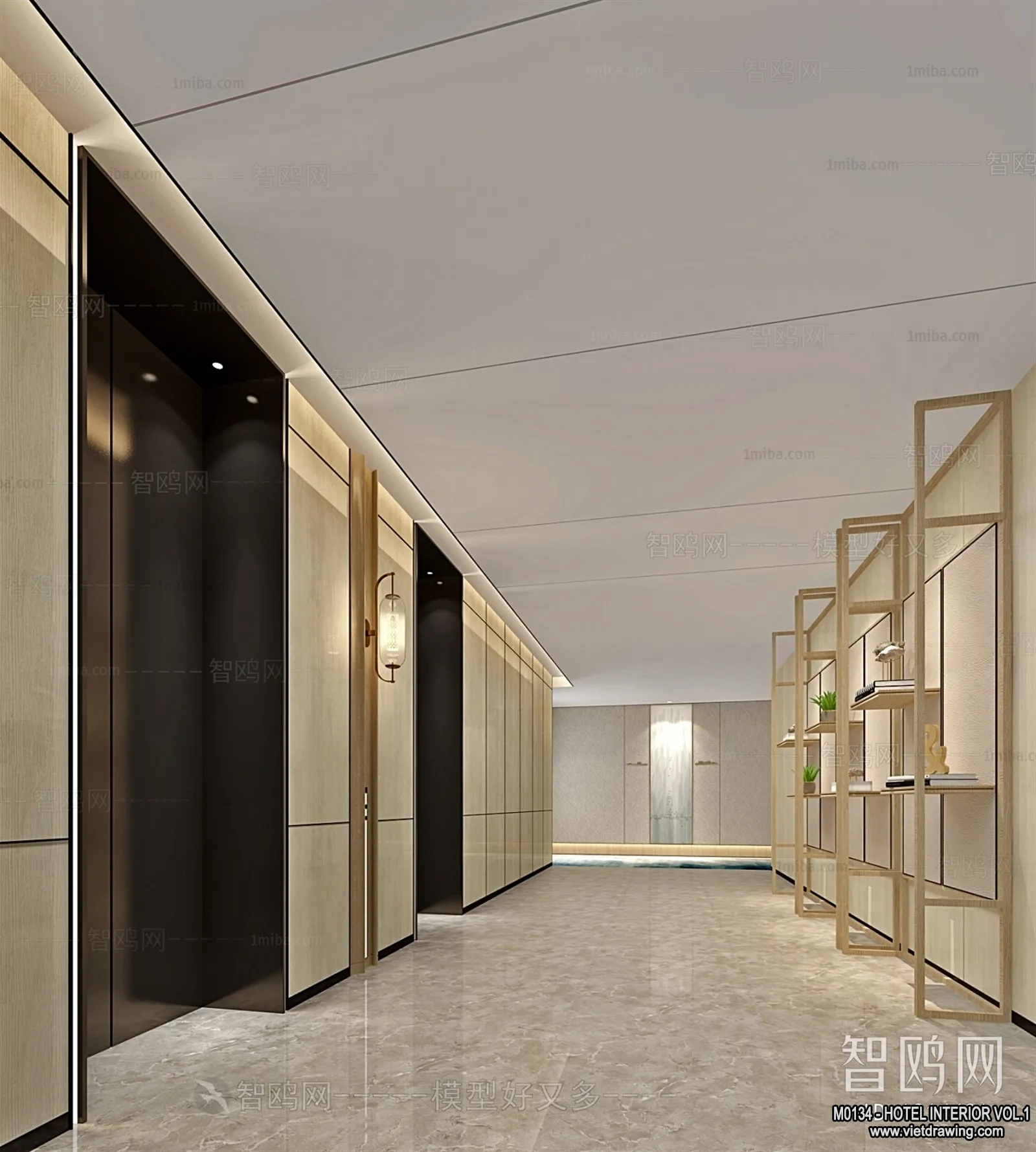 Hotel - Bedroom - 3D Interior Scene - 3D Models - 045