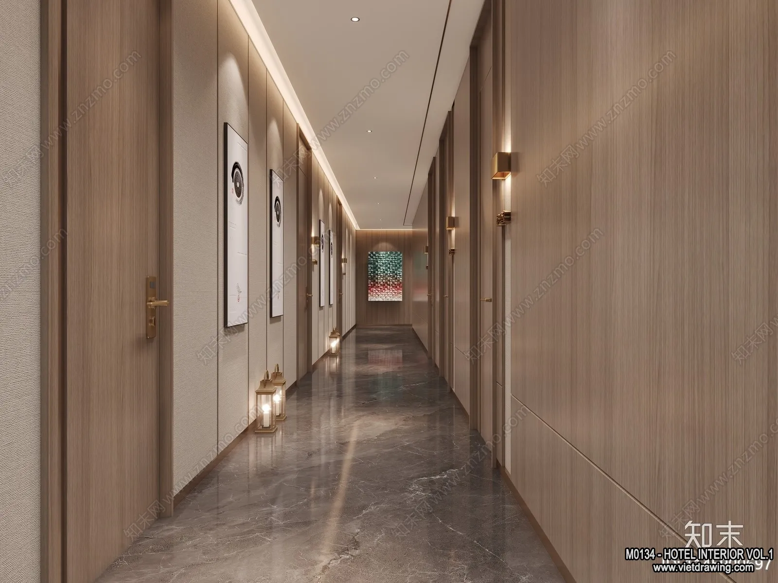 Hotel - Bedroom - 3D Interior Scene - 3D Models - 048