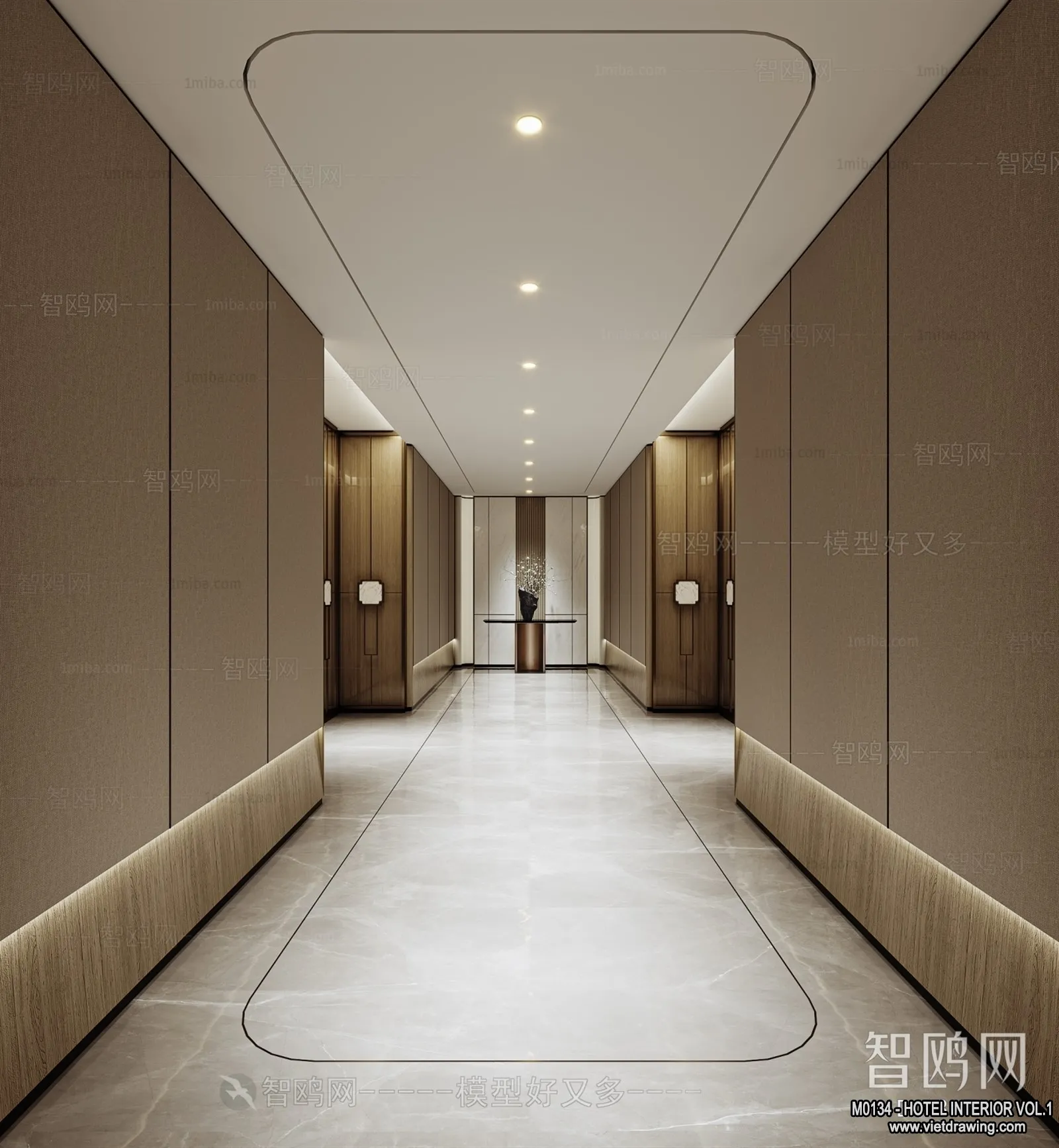 Hotel - Bedroom - 3D Interior Scene - 3D Models - 049