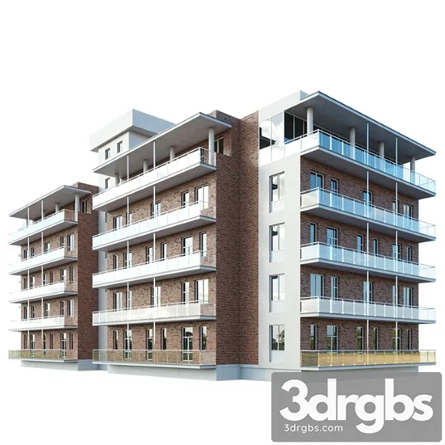 Hotel Building Sanatorium 3D Model Free