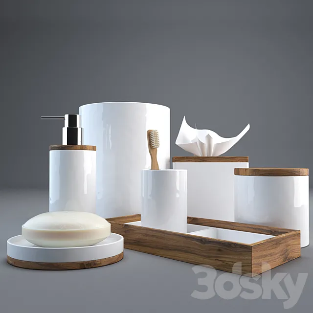 Hotel Collection Century Bath Accessories Collection 3D Model