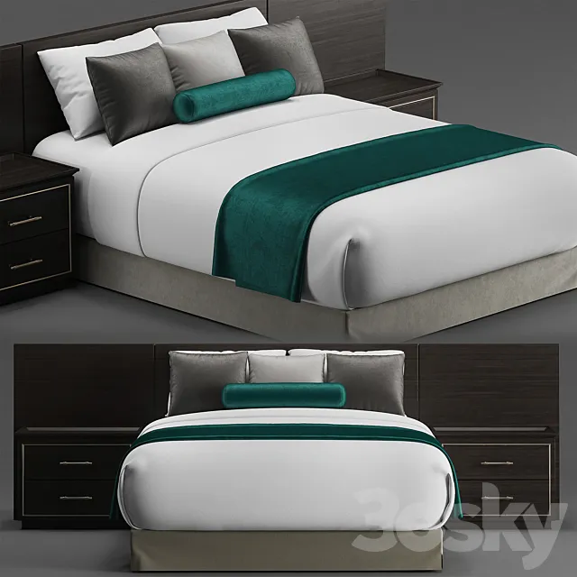 Hotel guest room bed 2 3DModel