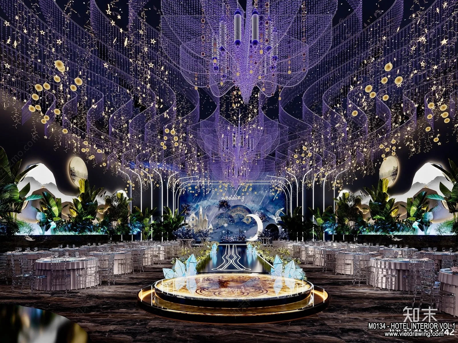 Hotel - Hall - 3D Interior Scene - 3D Models - 001