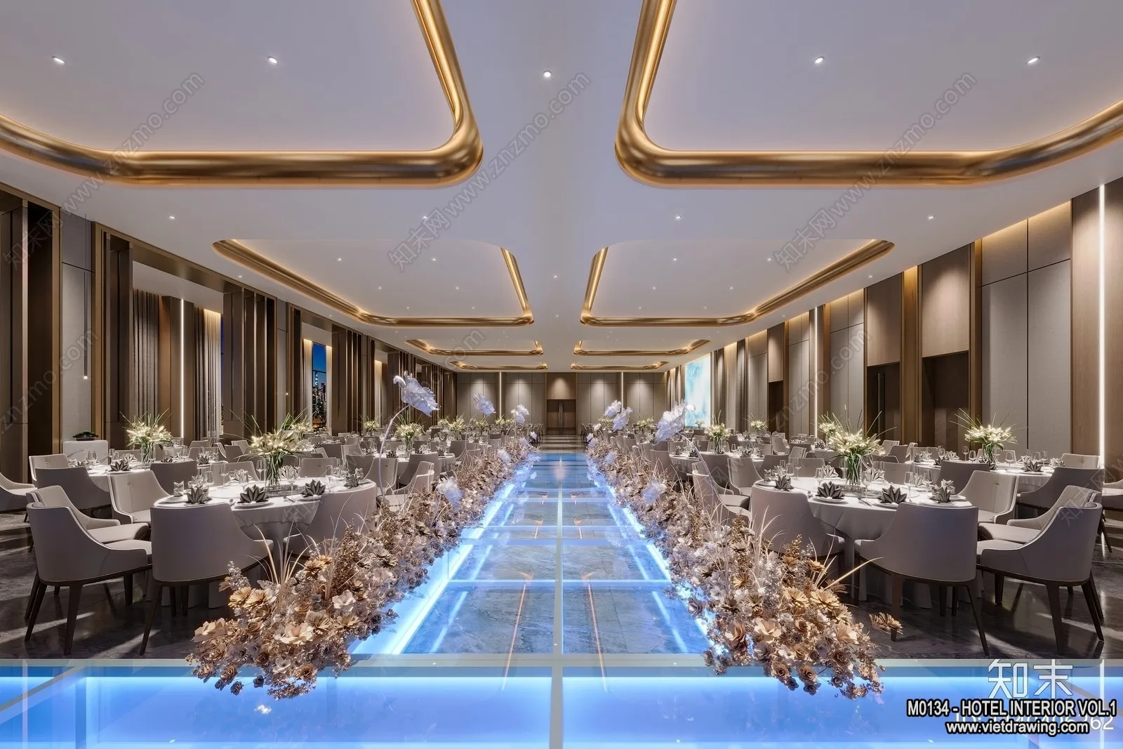 Hotel - Hall - 3D Interior Scene - 3D Models - 002