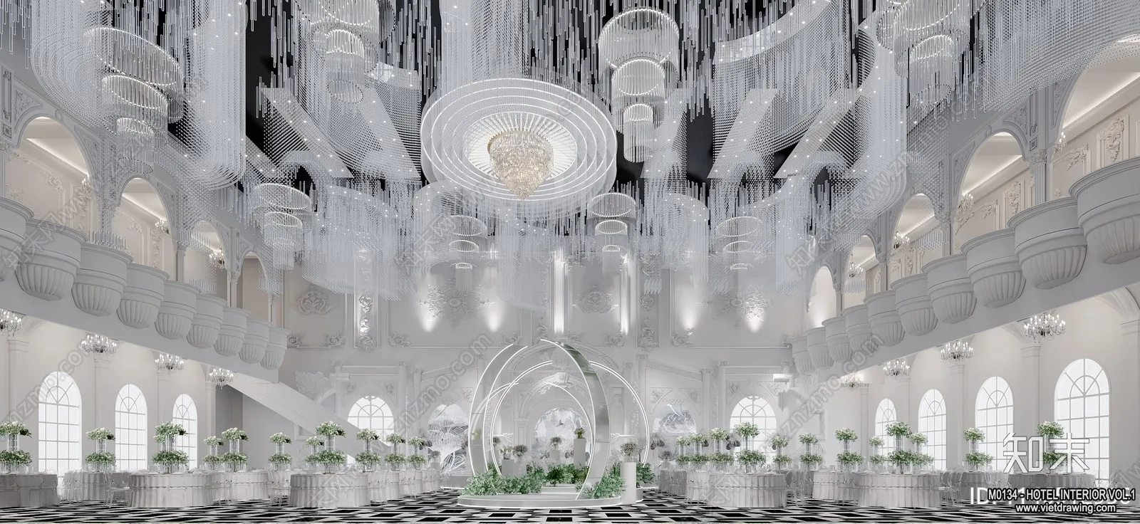 Hotel - Hall - 3D Interior Scene - 3D Models - 003