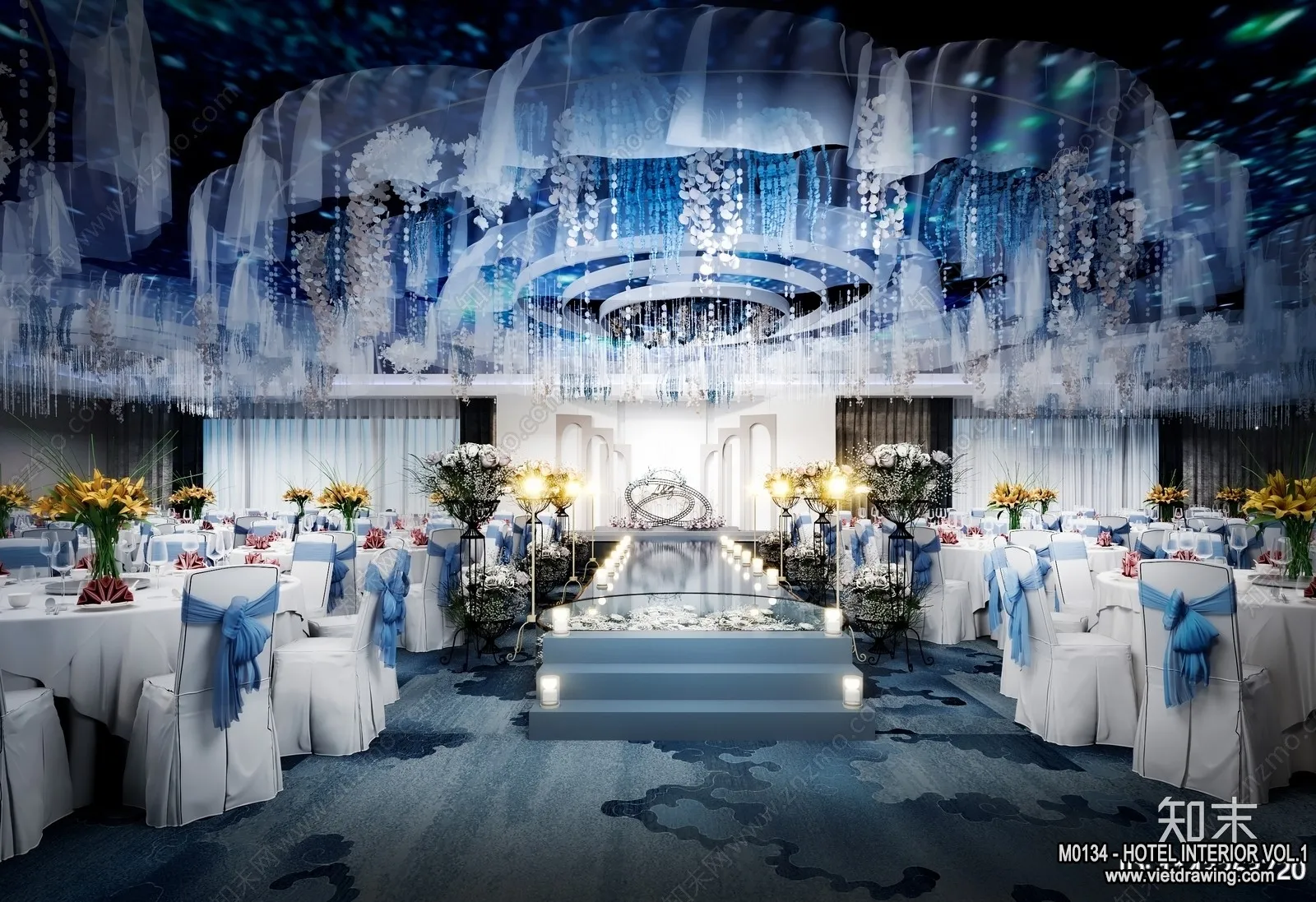 Hotel - Hall - 3D Interior Scene - 3D Models - 007