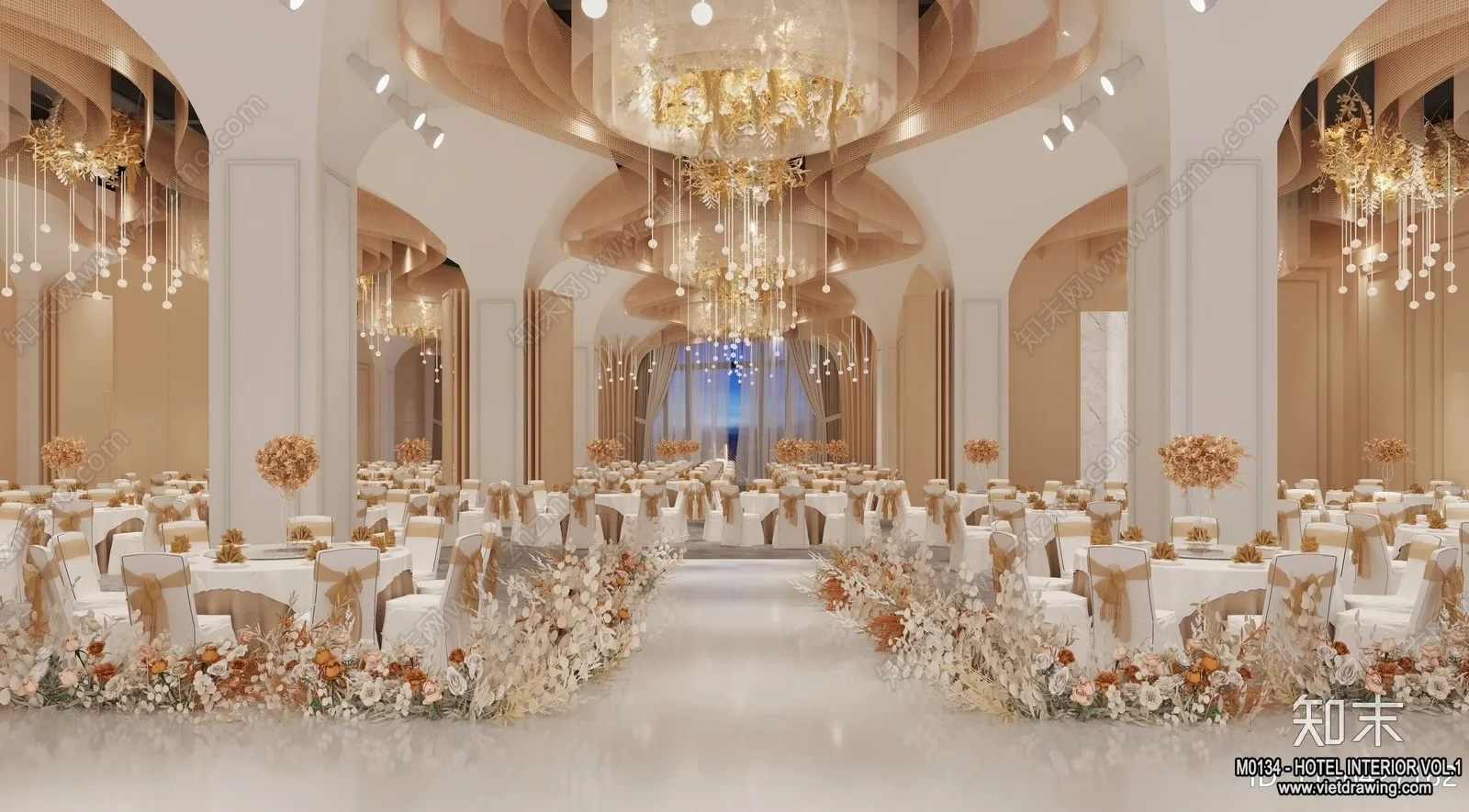 Hotel - Hall - 3D Interior Scene - 3D Models - 008